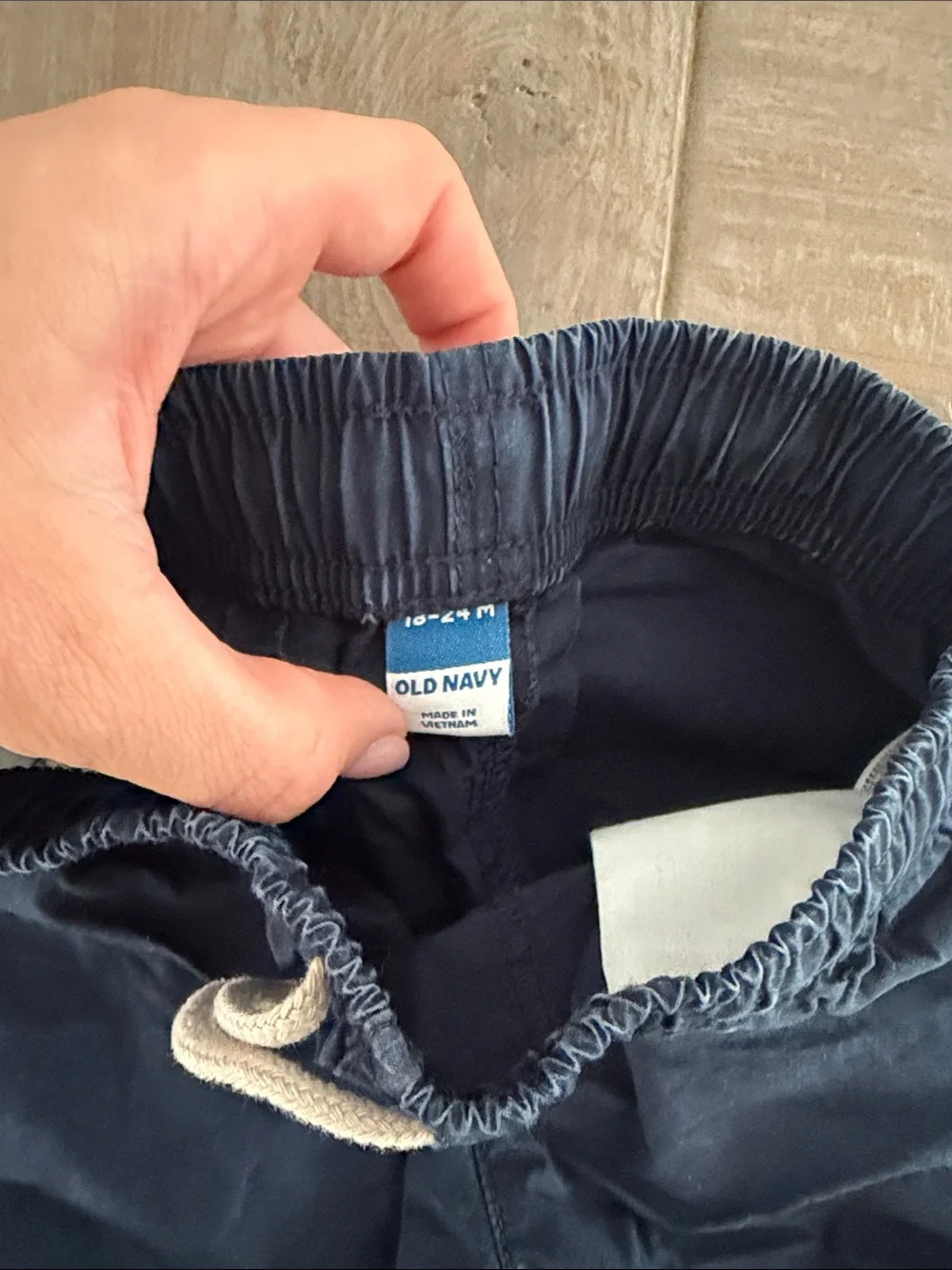 Old Navy Navy Blue Elastic Waist Shorts with Drawstring